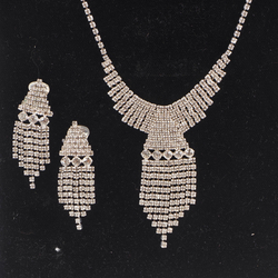 Czech vintage rhinestone Necklaces Cross chokers Ruby Crystal glass 
