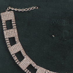 Sample card Czech vintage crystal glass rhinestone Set Necklace Bracelet geometric