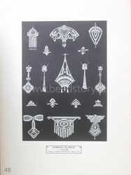 Art Nouveau ring, pendant and brooch technical design print catalogue page "Schmuck-Allerlei" Germany