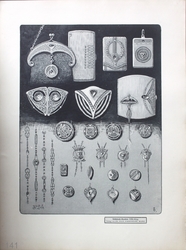 Art Nouveau bag hardware and jewelry technical design print "Schmuck Kasten" Germany 1900's #8