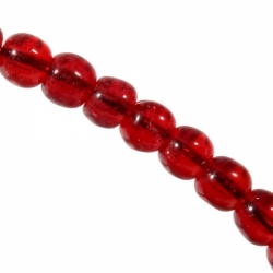 Lot (225) 4mm vintage transparent red rondelle seed Czech glass beads