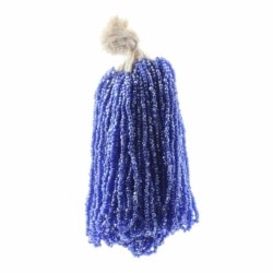 Master hank (9900) vintage Czech Sapphire blue lustre faceted seed glass beads