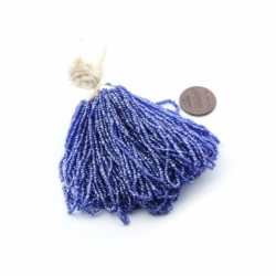 Master hank (9900) vintage Czech Sapphire blue lustre faceted seed glass beads