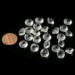 Lot (24) ss48 Czech vintage round faceted crystal clear glass rhinestones