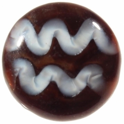 15mm Victorian antique Czech white satin swirl lampwork rosette shank glass button