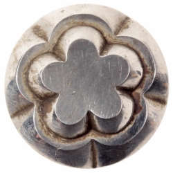 23mm geometric pentagon flower 1920's Antique vintage Czech glass button cabochon bead steel mold impression die punch tool jewelry design