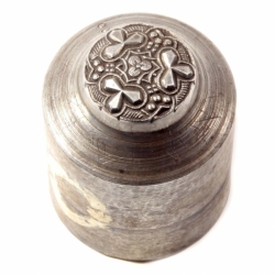 20mm 3 leaf clover flowers 1920's Antique vintage Czech glass button cabochon bead steel mold impression die punch tool jewelry design