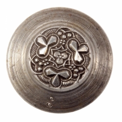 20mm 3 leaf clover flowers 1920's Antique vintage Czech glass button cabochon bead steel mold impression die punch tool jewelry design