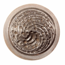 27mm spiral pitted 1920's Antique vintage Czech glass button cabochon bead steel mold impression die punch tool jewelry design