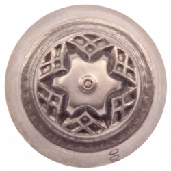 14mm filigree star 1920's Antique vintage Czech impression die mold glass button cabochon bead steel punch tool jewelry design
