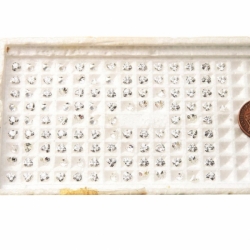 Lot (118) 4mm Austrian D.S vintage heart faceted cubic Zirconia gemstones