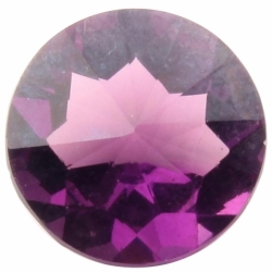 Antique Czech 24mm amethyst hand round faceted glass rhinestone