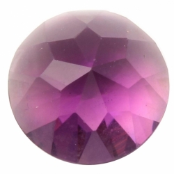 Antique Czech 24mm amethyst hand round faceted glass rhinestone