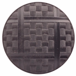 51mm large antique C19th Victorian Czech faux fabric black glass button