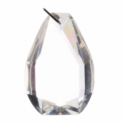 28mm Czech Vintage pear faceted crystal glass Chandelier pendant Prism bead