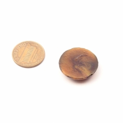 21mm Czech antique caramel satin marble round glass cabochon