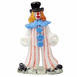 Czech vintage Zelezny Brod school of art glass large clown figurine Brychta