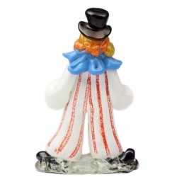 Czech vintage Zelezny Brod school of art glass large clown figurine Brychta