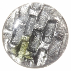 16mm Victorian antique Czech foil brick crystal art glass rosette shank button