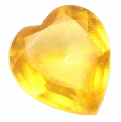 18mm large Czech vintage hand faceted honey topaz heart glass rhinestone