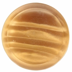 15mm Victorian antique Czech satin caramel striped art glass button