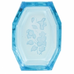 1934 Heinrich Hoffmann blue intaglio floral trinket tray salt