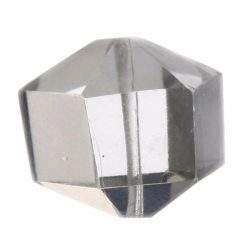 18mm Czech Deco antique hand hexagon faceted crystal art glass bead