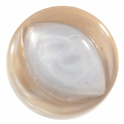 15mm antique Czech satin bicolor eye art glass button