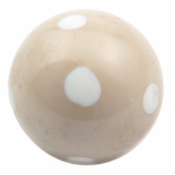 12mm Antique Czech lampwork white spot pastel beige glass dimi ball button rosette shank