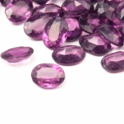 Lot (205) 8x6mm Czech vintage amethyst blue oval faceted glass rhinestones