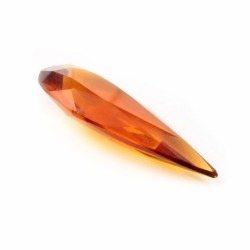 Large 28mm Czech antique teardrop faceted amber topaz glass rhinestone