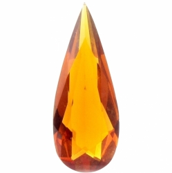 Large 28mm Czech antique teardrop faceted amber topaz glass rhinestone