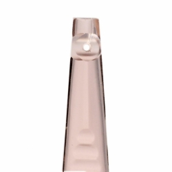 Large Antique Vintage 5.85" shoehorn faceted rosaline pink Chandelier glass prism slight second