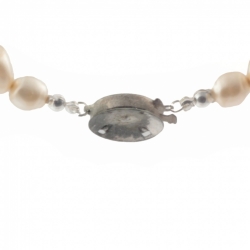Vintage Czech necklace pearl shell glass beads