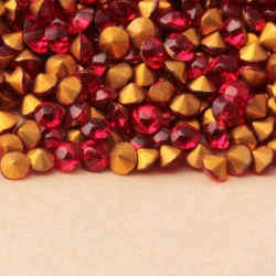 Lot (1200) ss8 Czech vintage Ruby red glass rhinestones
