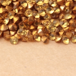 Lot (1000) ss6 Czech vintage topaz micro glass rhinestones