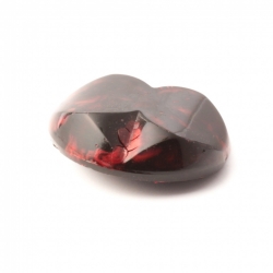 Antique Czech imitation semi precious red gemstone celluloid over glass button 27mm