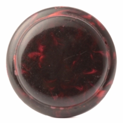 Antique Czech marbled celluloid over glass button 27mm