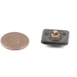Antique Victorian Czech square black glass button imitation rhinestone geometric 18mm