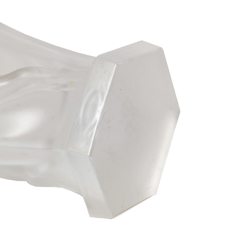 Original Art Deco frost crystal glass vase. Czech Schlevogt Hoffmann Water Nymph blowing bubbles"
