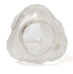 Original Art Deco frost crystal glass vase. Czech Schlevogt Hoffmann Water Nymph blowing bubbles"