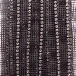 10 Yards Preciosa ss12 black crystal rhinestone 1 strand lattice trim banding