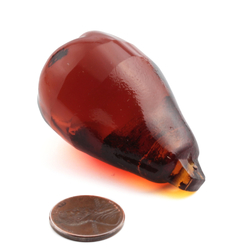 Vintage amber red pear fruit lamp Chandelier lamp prism 50mm
