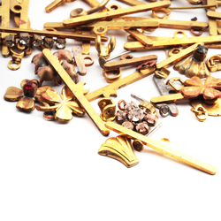 Lot vintage Czech jewelry stampings findings