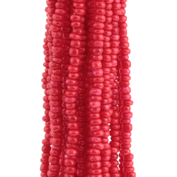 Hank 4500 Vintage Czech red seed beads 21 beads per inch