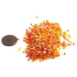 Lot Vintage Czech mixed yellow, orange and white seed beads