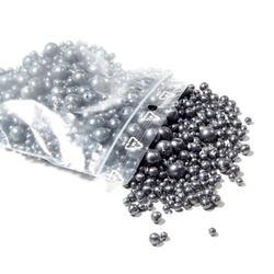 Lot Vintage mixed hematite metallic effect plastic beads 90g