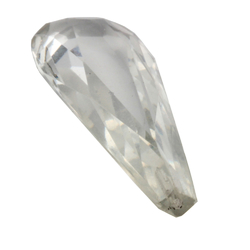 Czech antique crystal clear teardrop headpin earring pendant glass bead 40mm