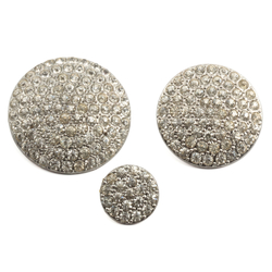 Vintage Pot Metal Rhinestone Buttons