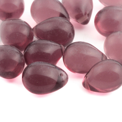 12 Vintage Czech purple glass grape Chandelier fruit lamp prisms beads 18mm